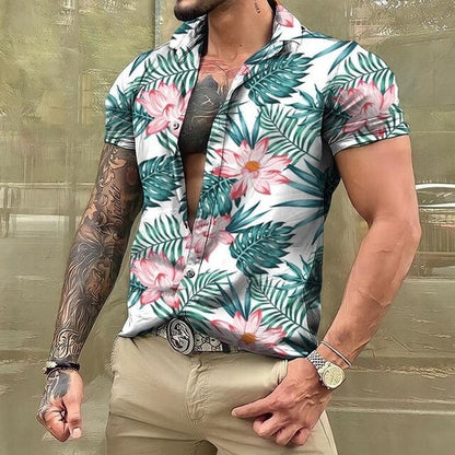 Hawaiihemd - Button-Up - Bedruckt - Kurzarmhemd - Herrenhemden-HauteBerlin