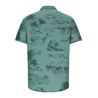Hawaiihemd Herren: Kurzarmhemd mit Palmen-Print für den Sommer-HauteBerlin