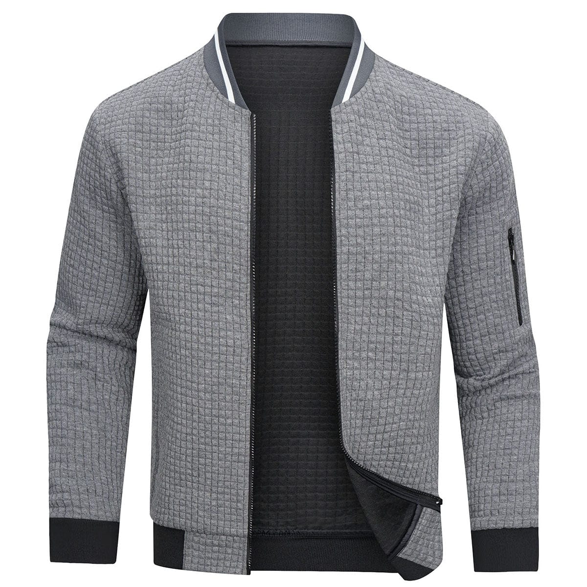 Hemd mit Reißverschluss - Warmes Langarm-Sweatshirt für Männer Strickjacke-HauteBerlin
