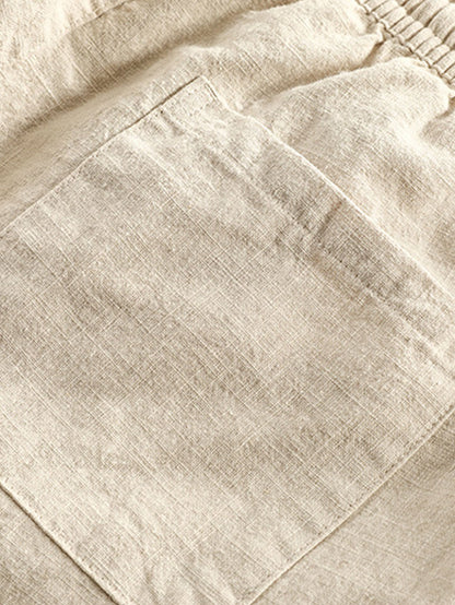 Hemd und Hose im Set | Knopfleiste | Lange Ärmel | Leinen Zweiteiler | Herren-Kombi-HauteBerlin