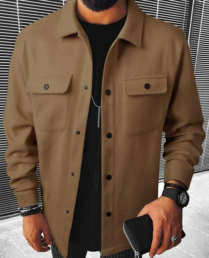 Hemdjacke – Herren-Langarm-Overshirt mit Knopfleiste-HauteBerlin