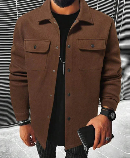 Hemdjacke – Herren-Langarm-Overshirt mit Knopfleiste-HauteBerlin