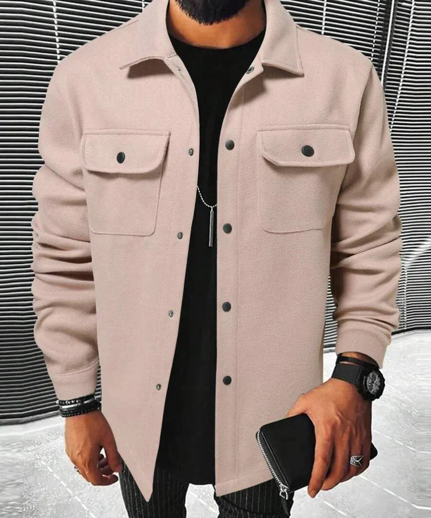 Hemdjacke – Herren-Langarm-Overshirt mit Knopfleiste-HauteBerlin