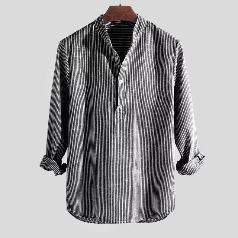 Henley-Shirt – Langärmliges gestreiftes Shirt für Männer-HauteBerlin