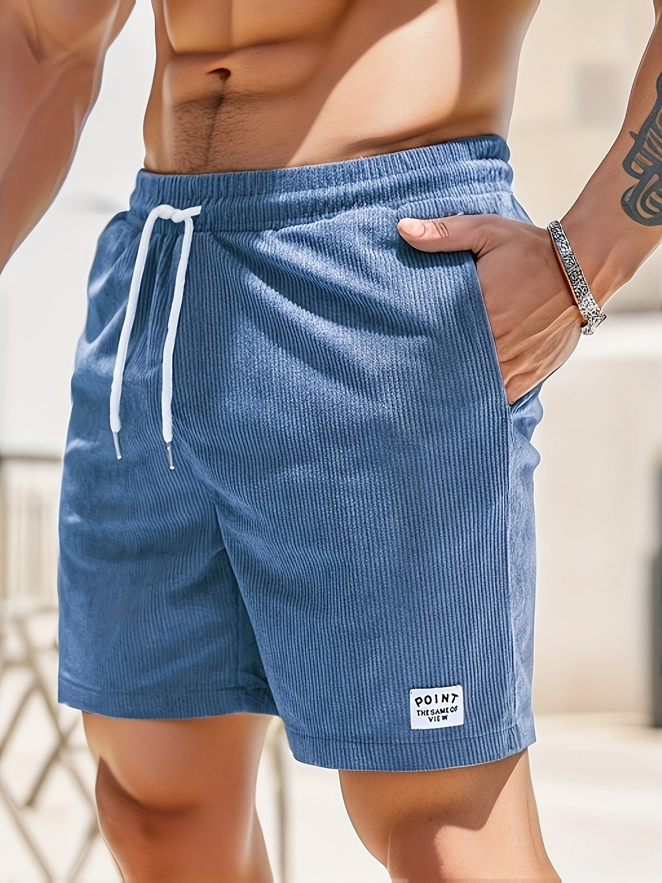 Herren-Cordshorts | Cord | Elastischer Bund | Shorts für den Sommer | Herren-Shorts-HauteBerlin