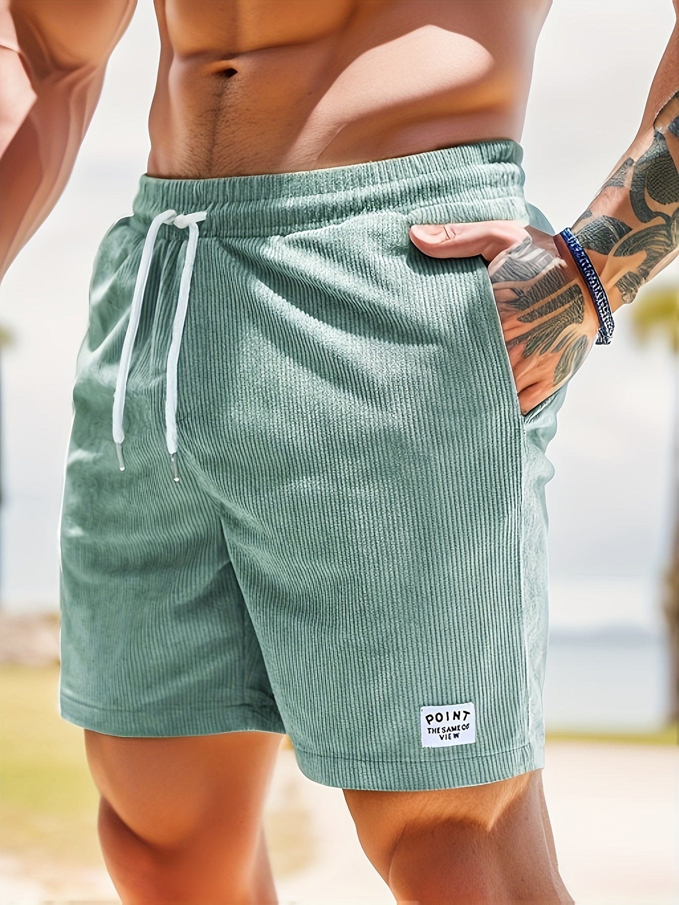 Herren-Cordshorts | Cord | Elastischer Bund | Shorts für den Sommer | Herren-Shorts-HauteBerlin