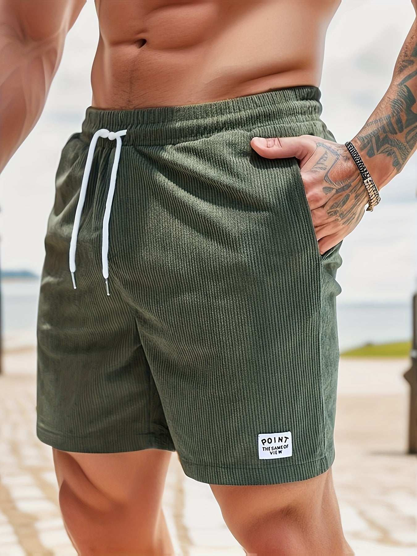 Herren-Cordshorts | Cord | Elastischer Bund | Shorts für den Sommer | Herren-Shorts-HauteBerlin