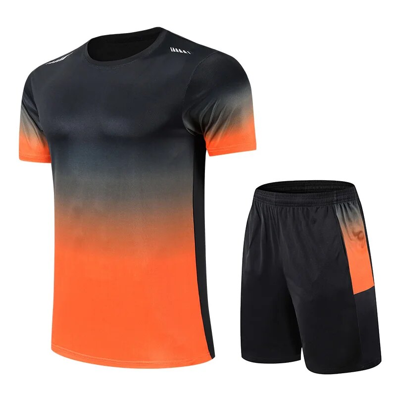 Herren Gymnastik Set - Zweiteilig - Schnell trocknend - Shorts und T-Shirt Set - Trainingskleidung für Männer-HauteBerlin