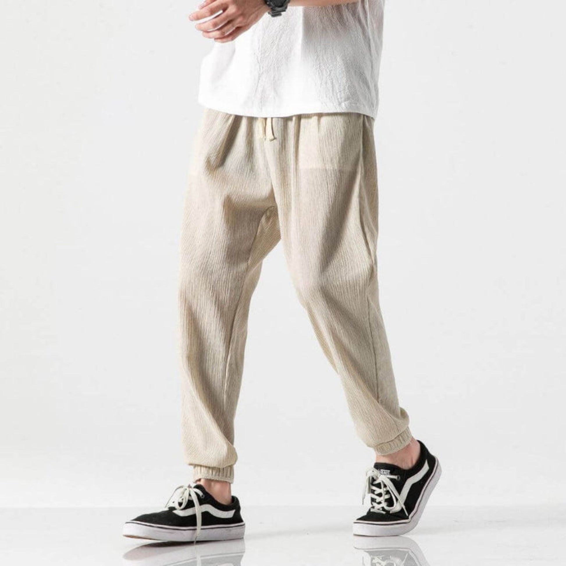 Herren Jogger - Freizeit - Leichtgewicht - Kordelzughosen - Herrenhosen-HauteBerlin