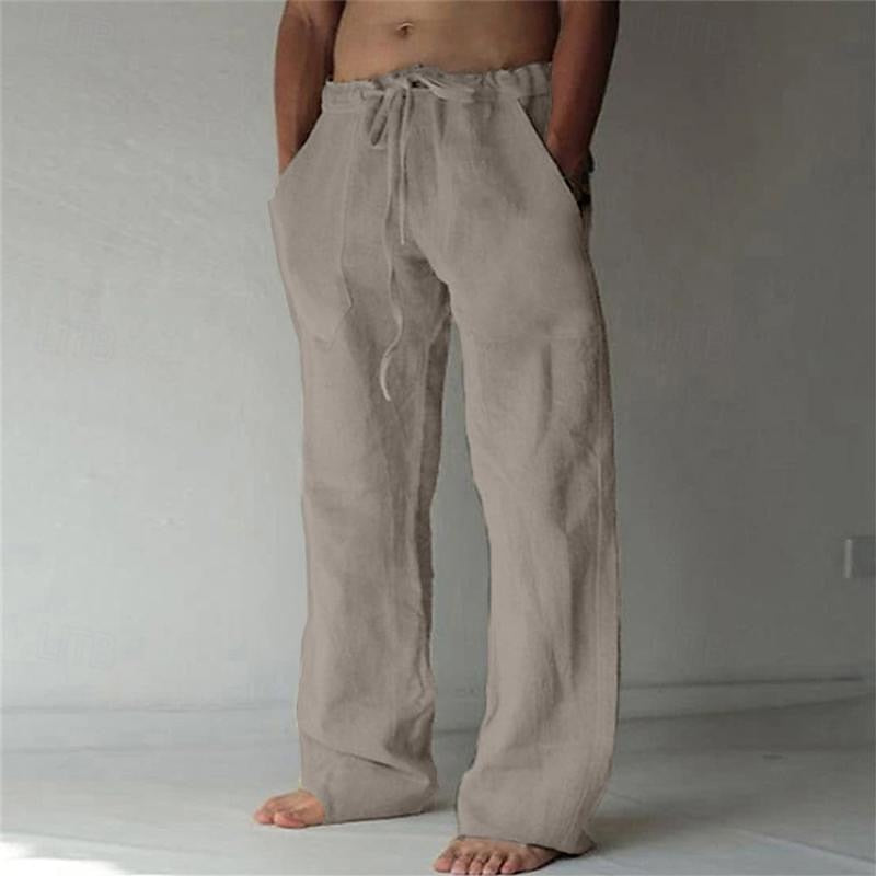 Herren-Leinenhose – Leichte Sommerhose mit Kordelzug-HauteBerlin
