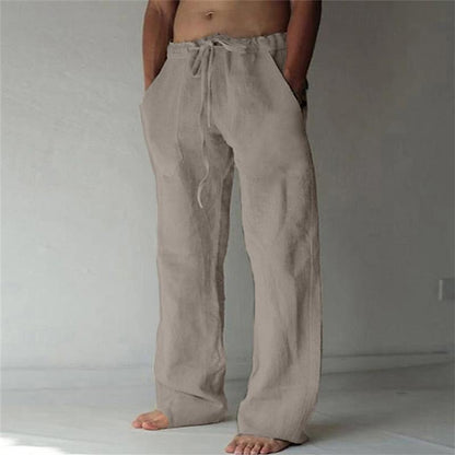 Herren-Leinenhose – Leichte Sommerhose mit Kordelzug-HauteBerlin