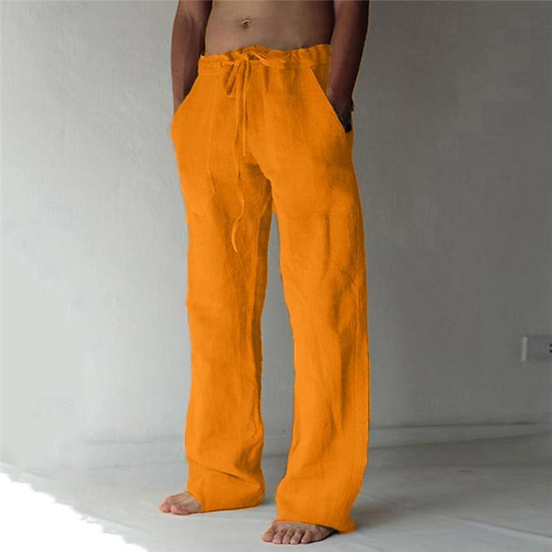 Herren-Leinenhose – Leichte Sommerhose mit Kordelzug-HauteBerlin