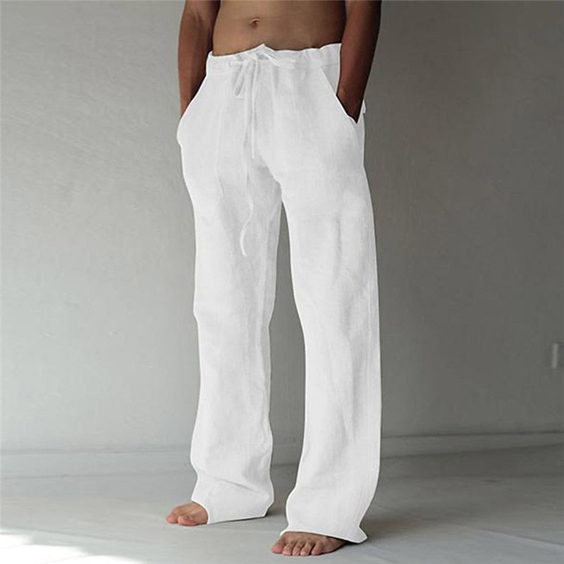 Herren-Leinenhose – Leichte Sommerhose mit Kordelzug-HauteBerlin
