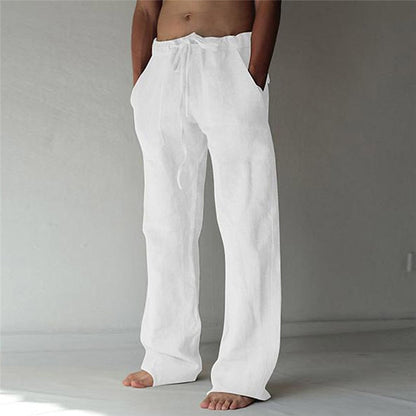 Herren-Leinenhose – Leichte Sommerhose mit Kordelzug-HauteBerlin