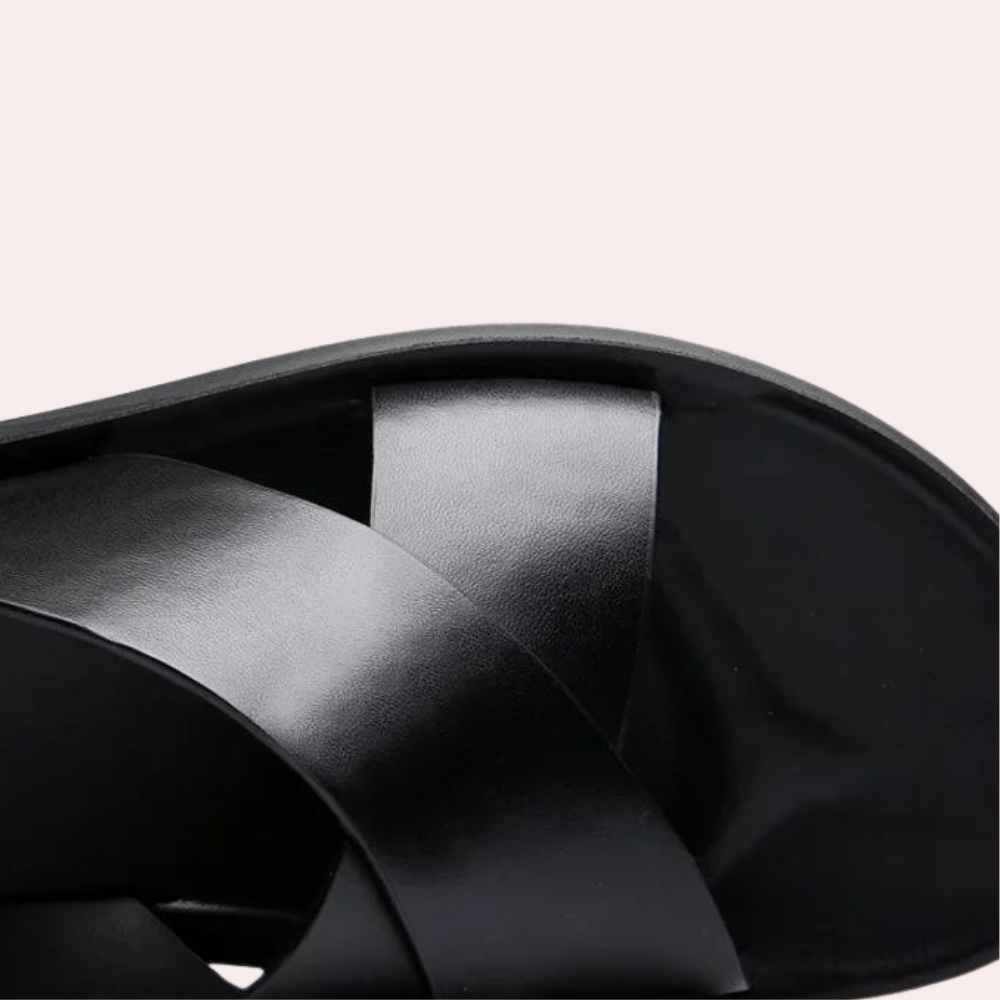 Herren-Pantoletten – Slipper – Leder – Sommerschuhe – Herrensandalen-HauteBerlin