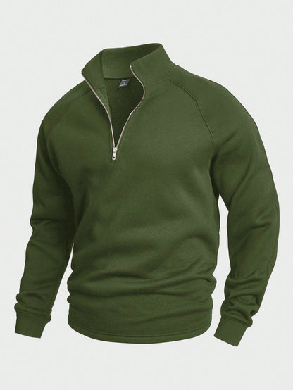 Herren-Pullover mit halbem Reißverschluss | Warm | Winter | Sweatshirt | Herren-Pullover mit Viertelreißverschluss-HauteBerlin