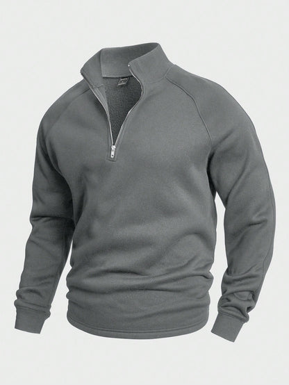 Herren-Pullover mit halbem Reißverschluss | Warm | Winter | Sweatshirt | Herren-Pullover mit Viertelreißverschluss-HauteBerlin