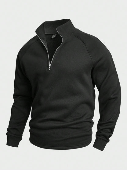 Herren-Pullover mit halbem Reißverschluss | Warm | Winter | Sweatshirt | Herren-Pullover mit Viertelreißverschluss-HauteBerlin