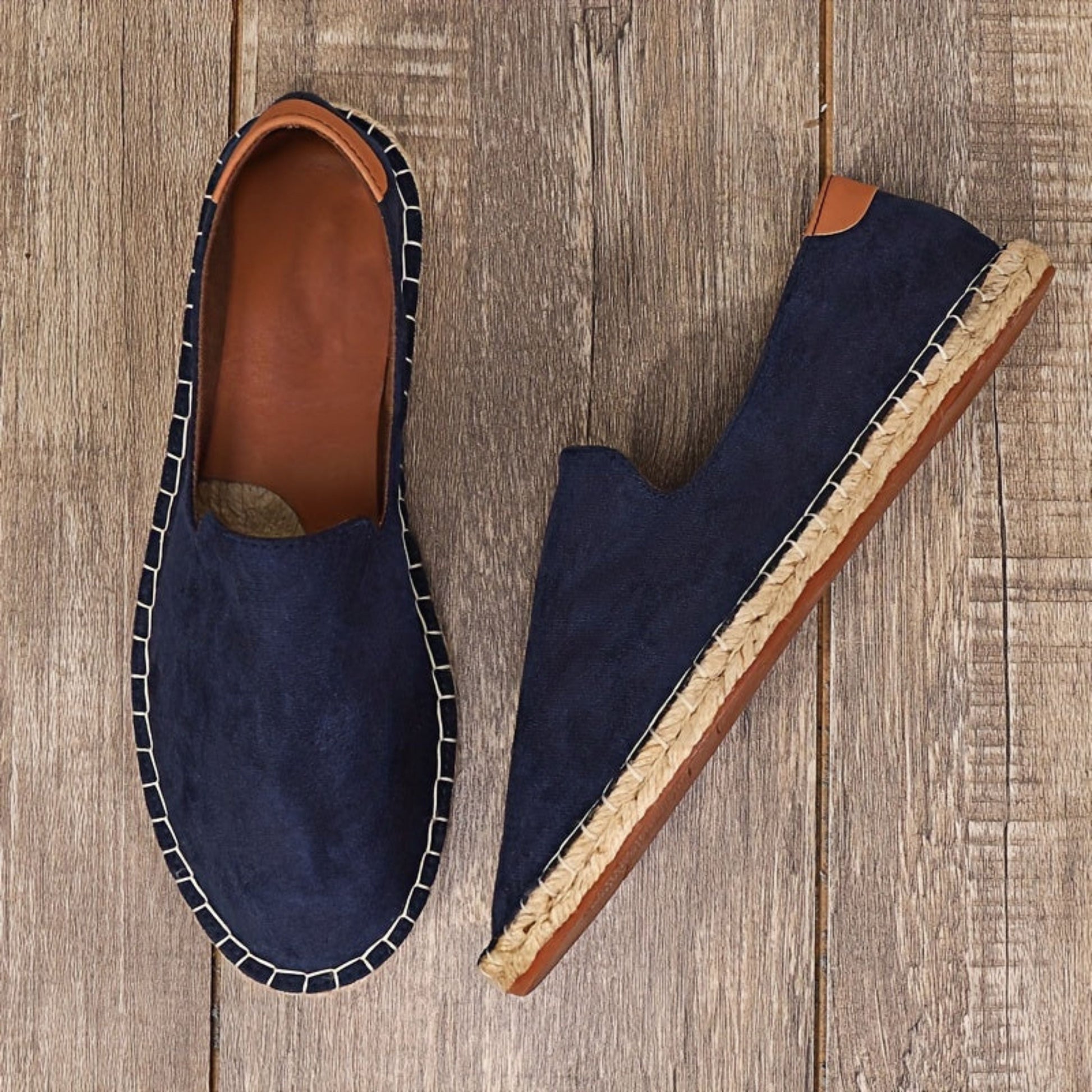 Herren Sommerschuhe - Flach - Slip-On - Leichte Schuhe - Herren Espadrilles-HauteBerlin