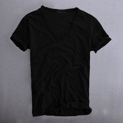 Herren-T-Shirt | Baumwolle | Leicht | T-Shirt mit V-Ausschnitt | Herrenbekleidung-HauteBerlin
