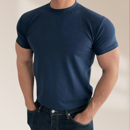 Herren T-Shirt aus Baumwolle – Perfekt sitzendes Basic Rundhals-Shirt für Männer-HauteBerlin