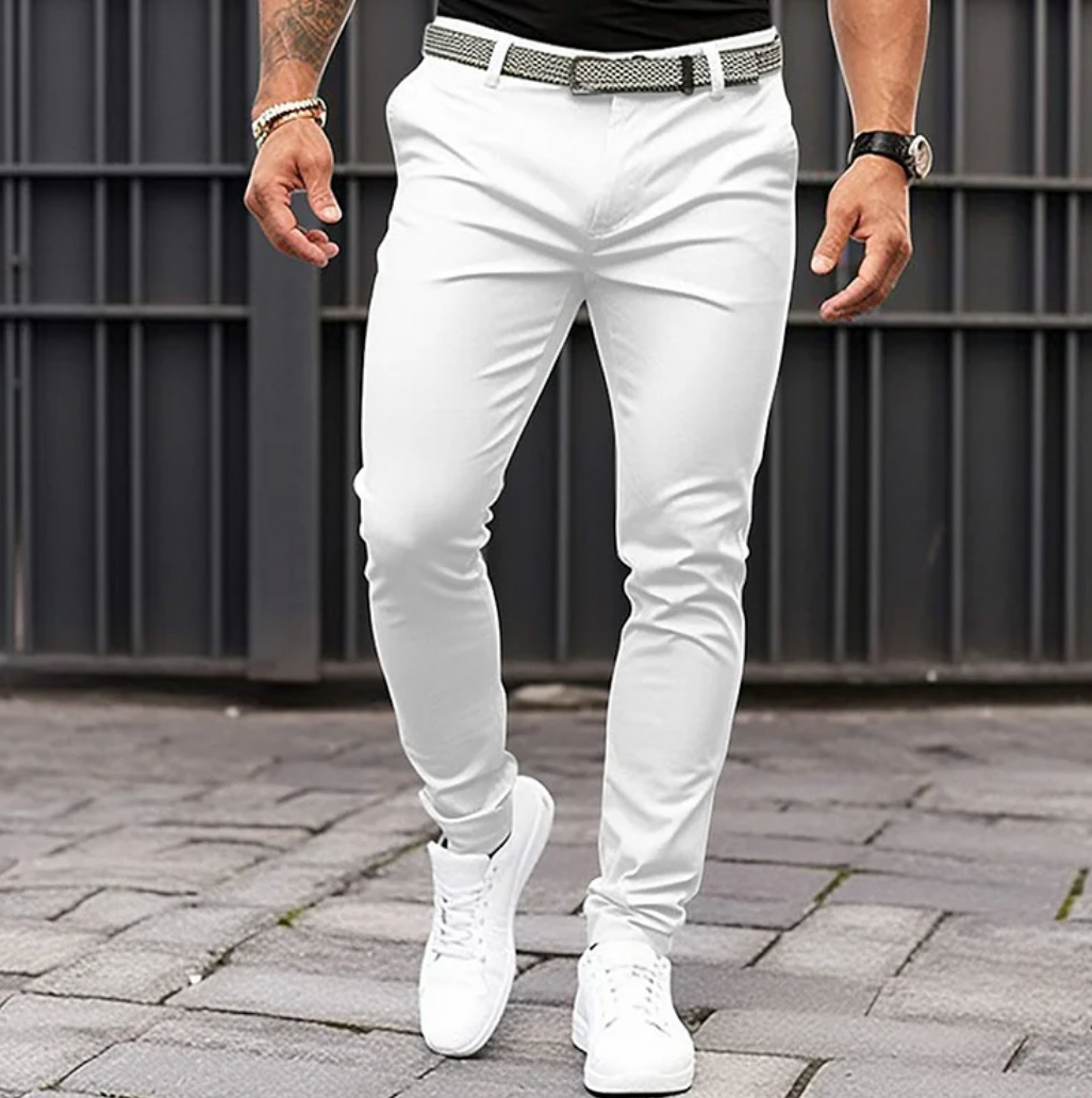 Herrenhosen | Bequem | Schlanke Passform | Stretchhosen | Chinos-HauteBerlin