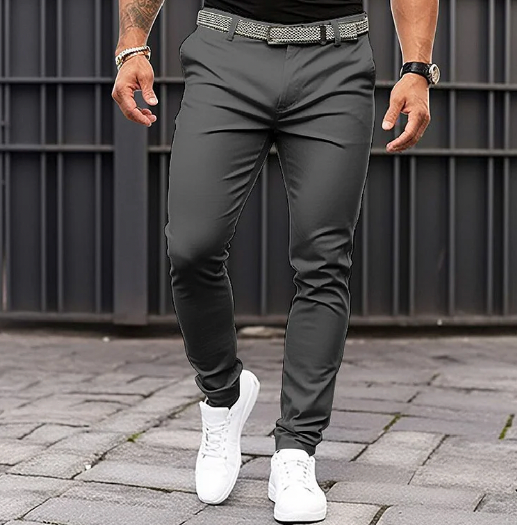 Herrenhosen | Bequem | Schlanke Passform | Stretchhosen | Chinos-HauteBerlin