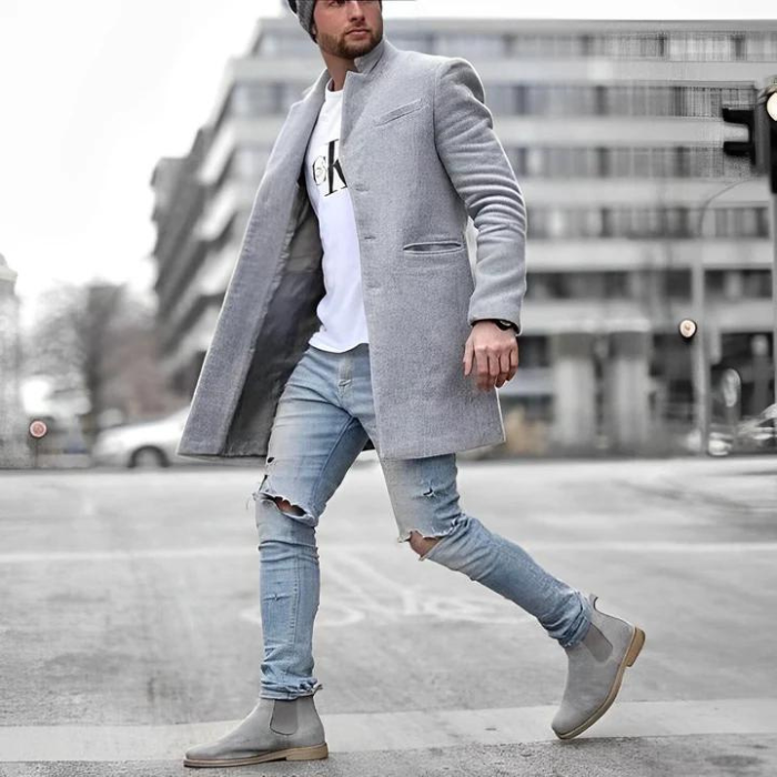 Herrenjacke | Button-Up | Stilvoll | Herbstjacke | Trenchcoat-HauteBerlin
