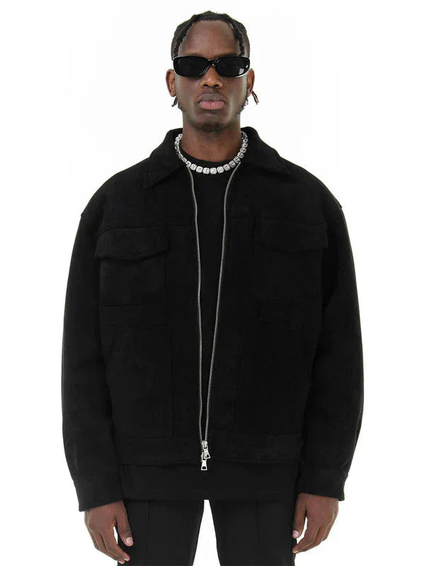 Herrenjacke – Taschen – Reißverschluss – Cargo-Jacke – Herbstjacke-HauteBerlin