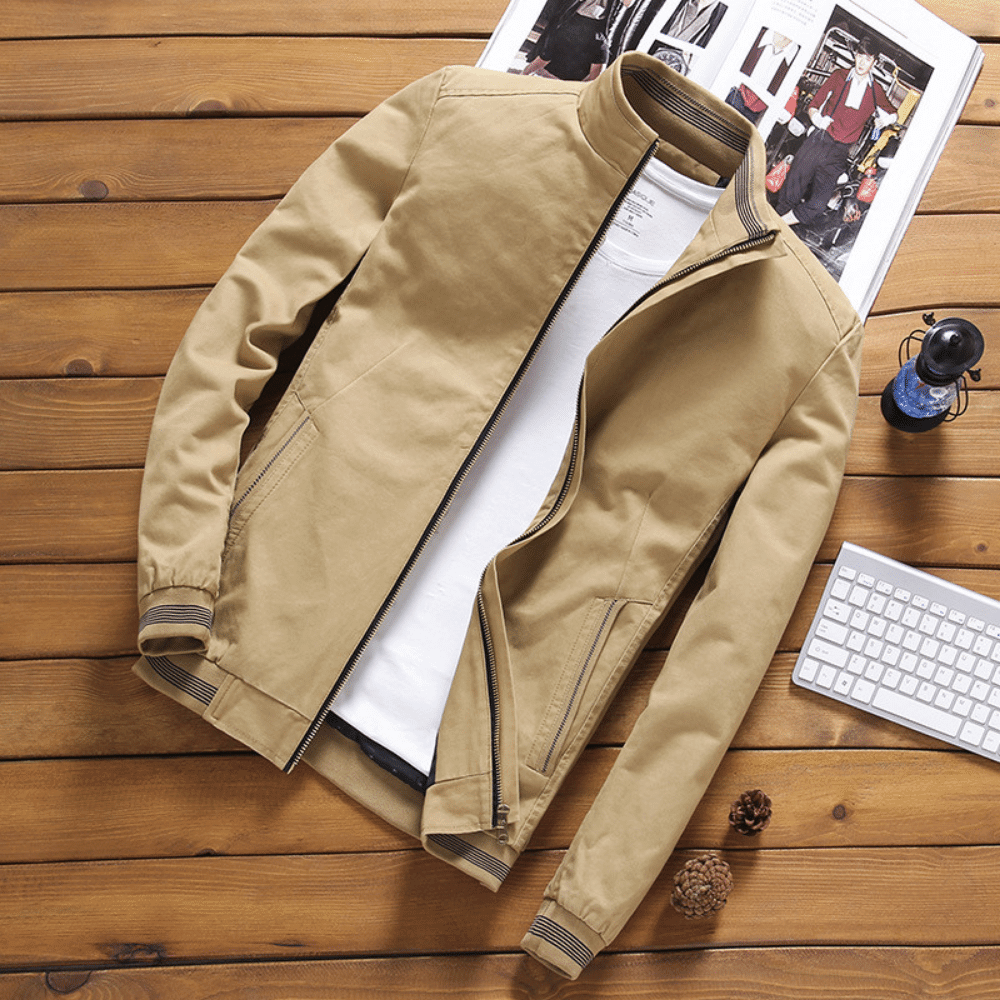 Herrenjacke | Zip-Up | Stehkragen | Harrington Jacke | Sommerjacke-HauteBerlin