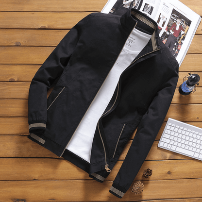 Herrenjacke | Zip-Up | Stehkragen | Harrington Jacke | Sommerjacke-HauteBerlin