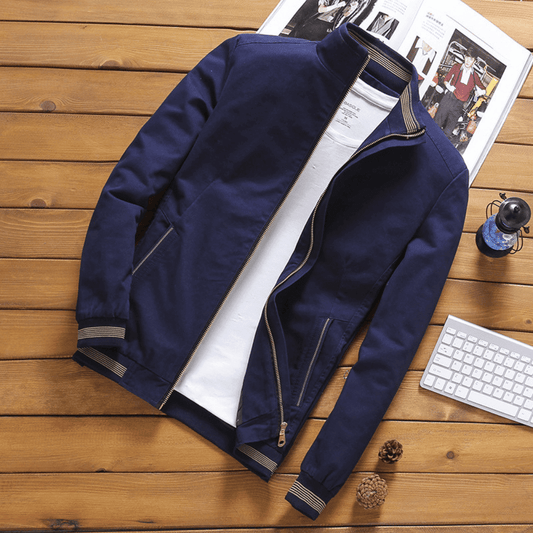 Herrenjacke | Zip-Up | Stehkragen | Harrington Jacke | Sommerjacke-HauteBerlin