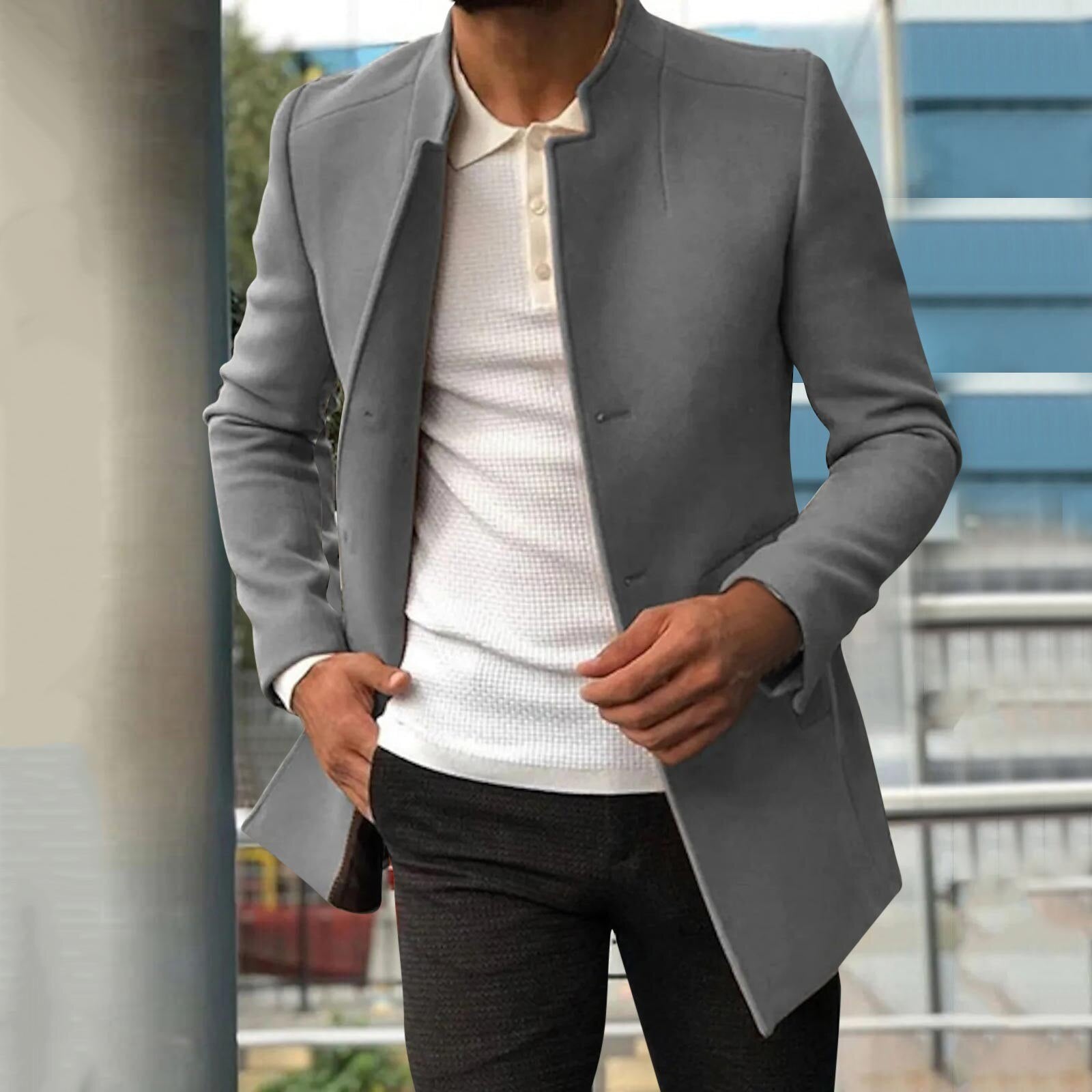Herrenjacke – mittellang – Frühling – Blazerjacke – Trenchcoat Herren-HauteBerlin