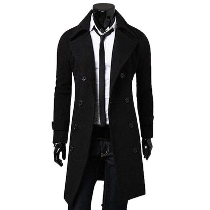 Herrenmantel - Zweireiher - Umlegekragen - Herbstjacke - Trenchcoat-HauteBerlin