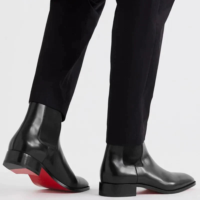 Herrenstiefel | Spitz Zulaufend | Kunstleder | Slip-On-Stiefel | Stiefeletten-HauteBerlin