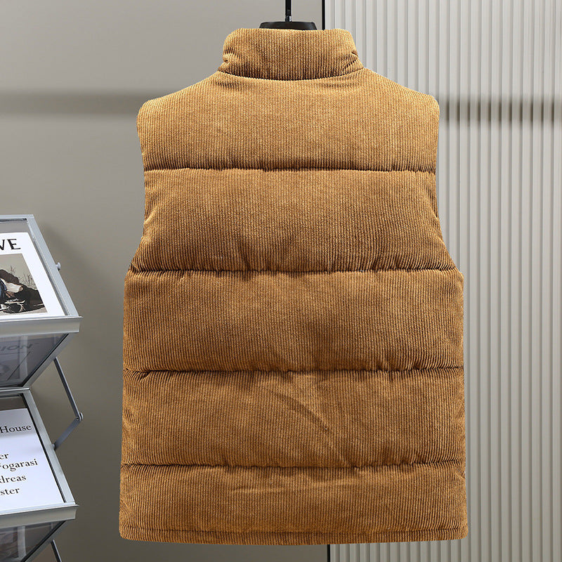 Herrenweste – Cord – Ärmellos – Bodywarmer – Puffer Vest-HauteBerlin