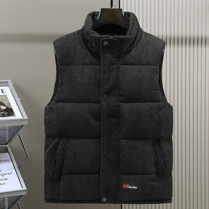 Herrenweste – Cord – Ärmellos – Bodywarmer – Puffer Vest-HauteBerlin