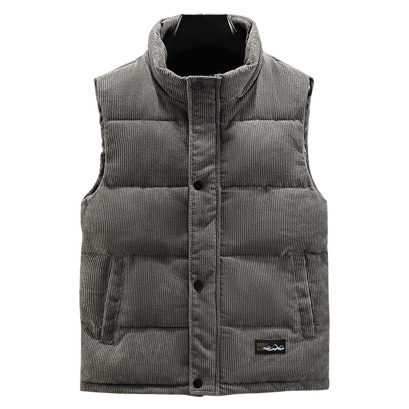 Herrenweste – Cord – Ärmellos – Bodywarmer – Puffer Vest-HauteBerlin