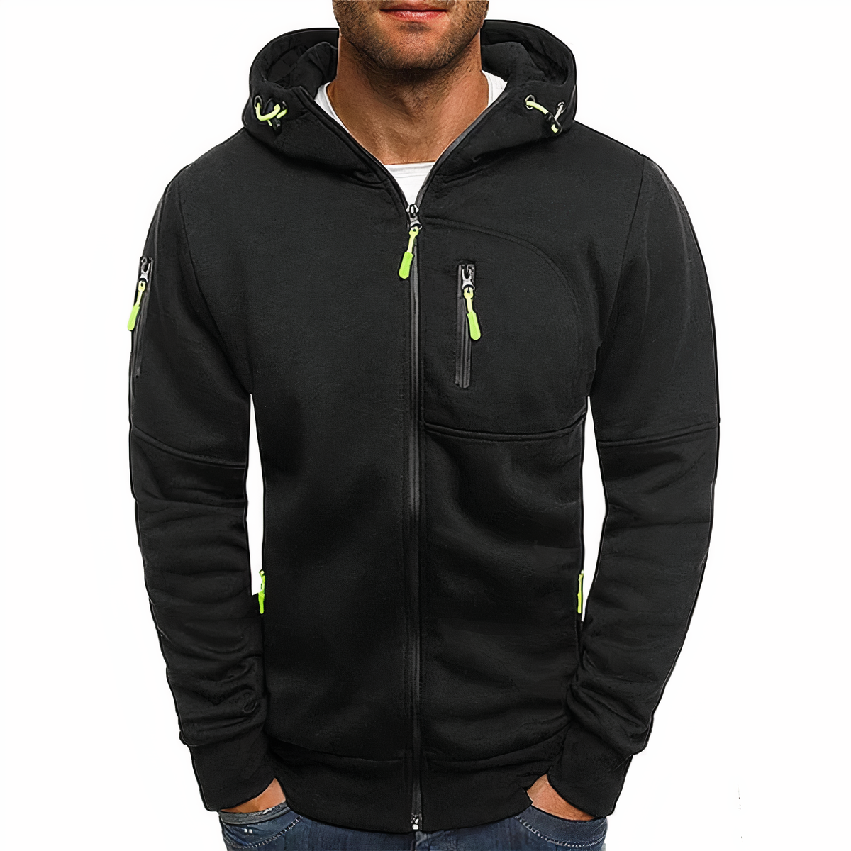 Hoodie | Langarm | Taschen | Zip Hoodie | Herren Hoodie-HauteBerlin