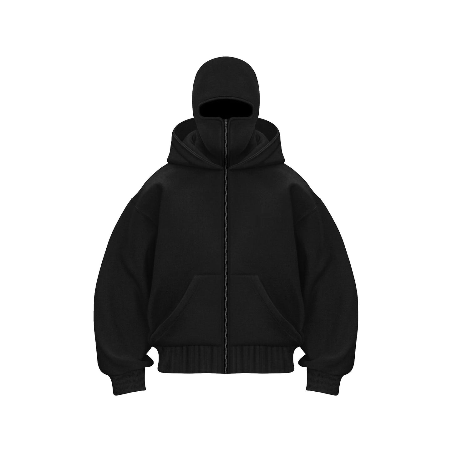 Hoodie mit Maske – Warmer Herren-Hoodie mit Reißverschluss und Gesichtsmaske-HauteBerlin
