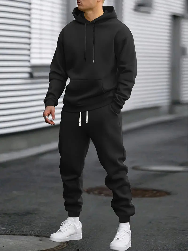 Hoodie und Jogginghose Set – Bequemer zweiteiliger Trainingsanzug für Herren-HauteBerlin