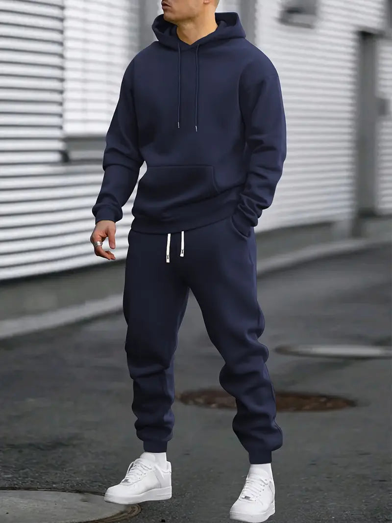 Hoodie und Jogginghose Set – Bequemer zweiteiliger Trainingsanzug für Herren-HauteBerlin