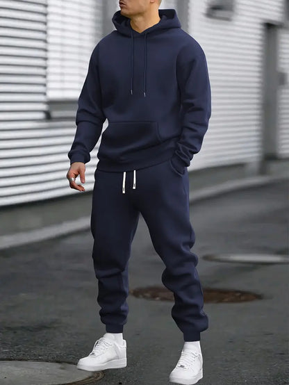 Hoodie und Jogginghose Set – Bequemer zweiteiliger Trainingsanzug für Herren-HauteBerlin