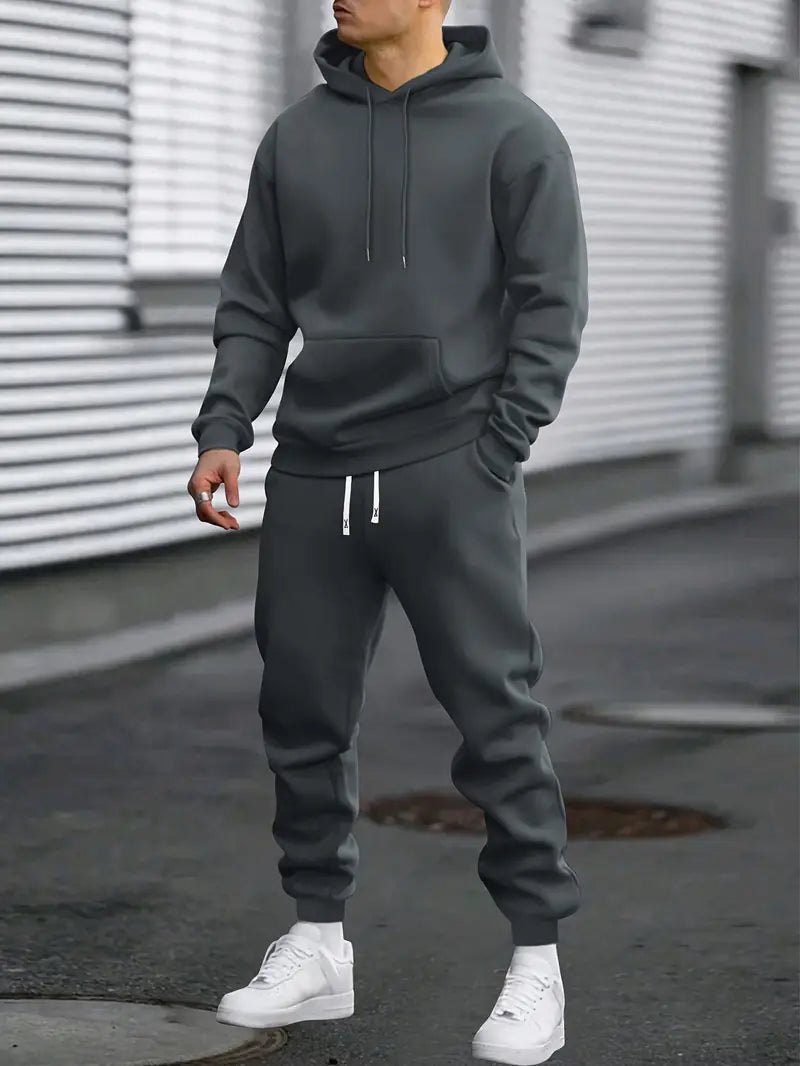 Hoodie und Jogginghose Set – Bequemer zweiteiliger Trainingsanzug für Herren-HauteBerlin