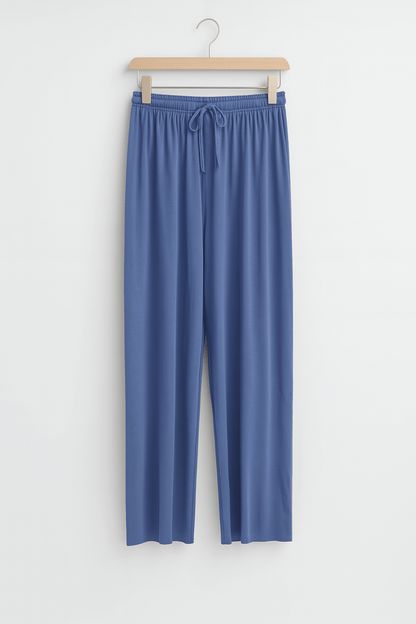 Hose mit Kordelzug – Elastischer Bund – Verkürzt – Gerade geschnittene Hose – Damenhose-HauteBerlin