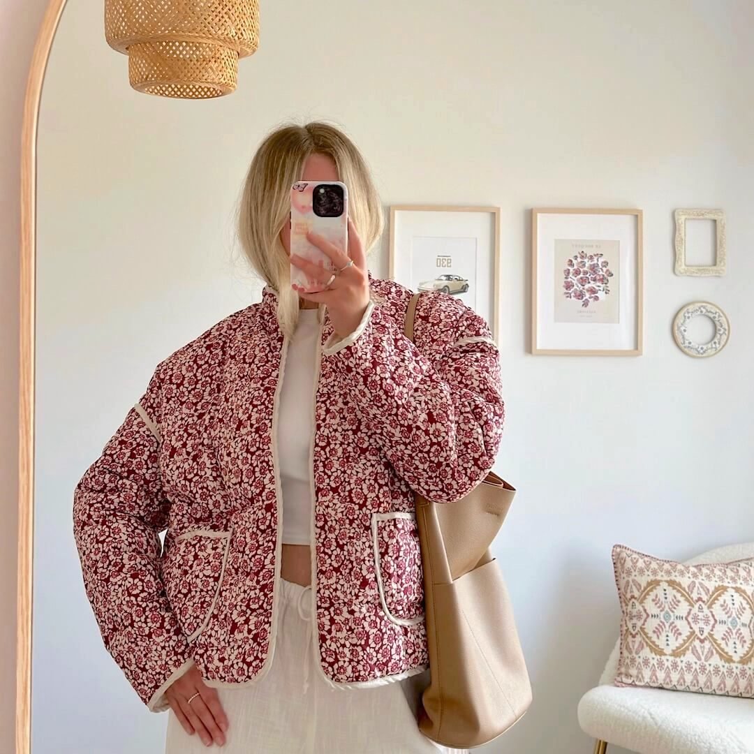Gesteppte Blumenjacke 1