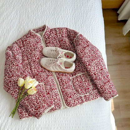 Gesteppte Blumenjacke 2
