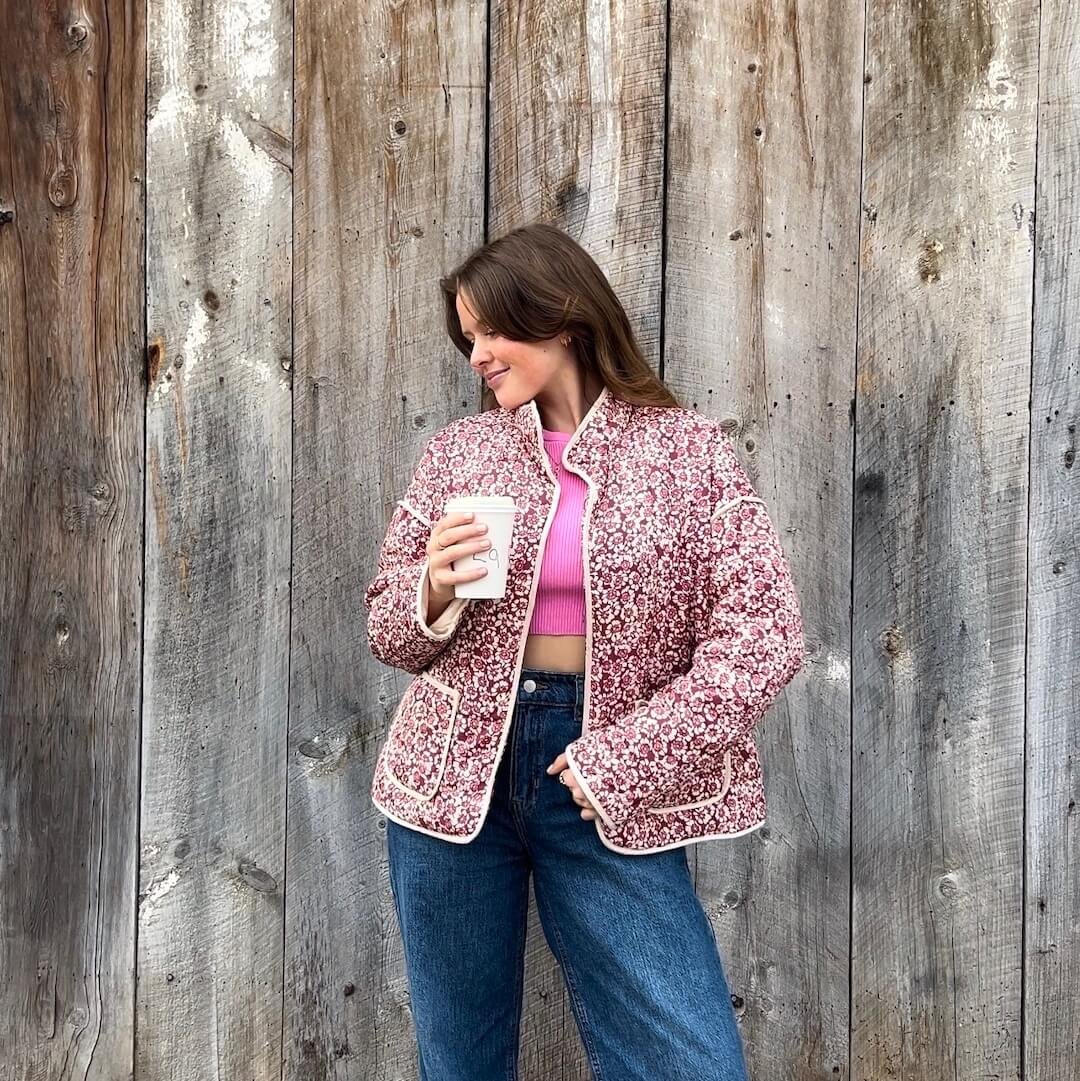 Gesteppte Blumenjacke 3