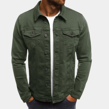 Jeansjacke - Klassische Jeansjacke für Männer mit Knopfleiste für den Sommer-HauteBerlin