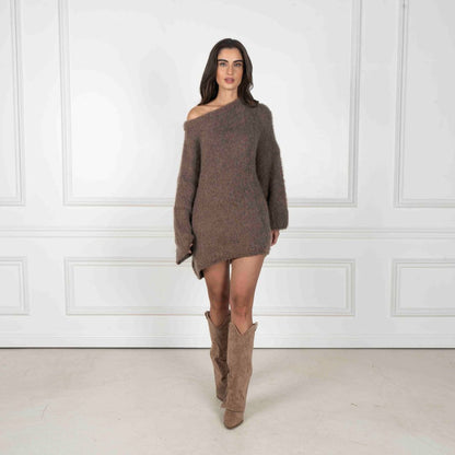 Jumperkleid – Oversized-Mini-Strickkleid-HauteBerlin